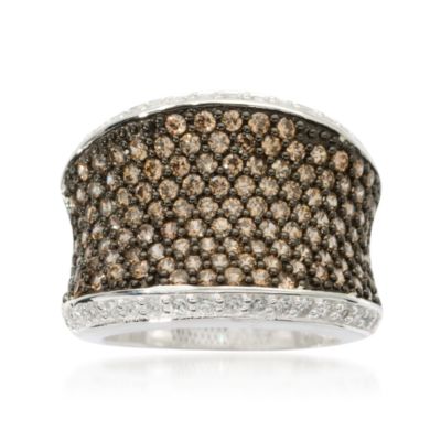 3.05 ct. t.w. Brown and White CZ Ring In Sterling Silver &mdash; Alt Image 1