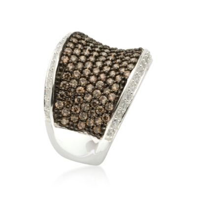 3.05 ct. t.w. Brown and White CZ Ring In Sterling Silver &mdash; Alt Image 2