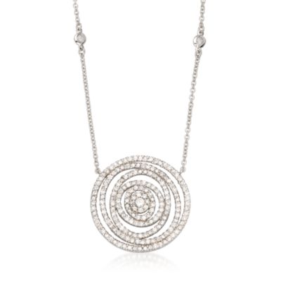 6.10 ct. t.w. CZ Ripple Necklace In Sterling Silver &mdash; Alt Image 1