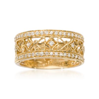 1.10 ct. t.w. CZ Band Ring 14kt Yellow Gold &mdash; Alt Image 1