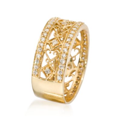 1.10 ct. t.w. CZ Band Ring 14kt Yellow Gold &mdash; Alt Image 2