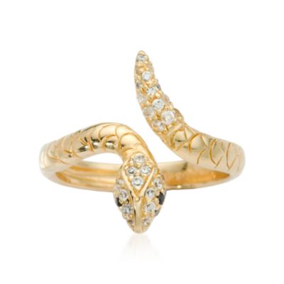 .25 ct. t.w. CZ Snake Ring In Vermeil &mdash; Alt Image 1