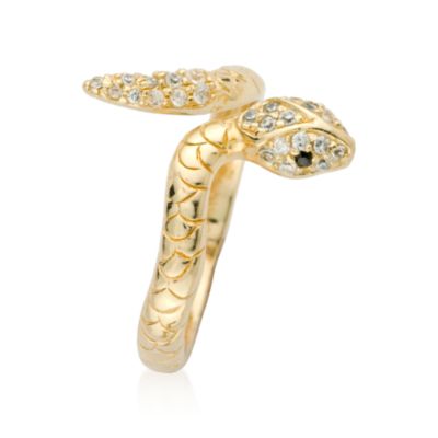 .25 ct. t.w. CZ Snake Ring In Vermeil &mdash; Alt Image 2