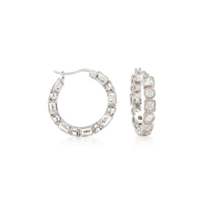 3.40 ct. t.w. CZ Earrings In Sterling Silver  &mdash; Alt Image 1