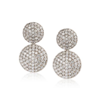 5.50 ct. t.w. CZ Double Circle Earrings In Sterling Silver &mdash; Alt Image 1