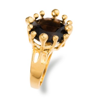 12.00 Carat Smoky Quartz Ring In Vermeil &mdash; Alt Image 2