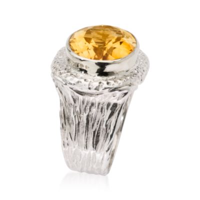 11.50 Carat Citrine Ring In Two-Tone &mdash; Alt Image 2