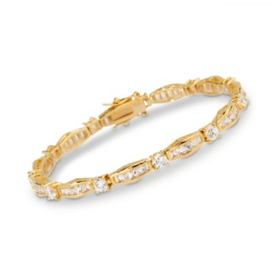 CZ Link Bracelet In Vermeil &mdash; Alt Image 1