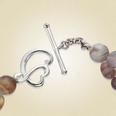 Christie Brinkley Botswana Agate and Sterling Signature Bead Necklace &mdash; Alt Image 3