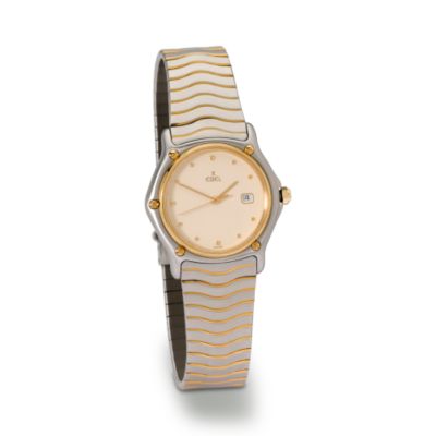C.1990 Vintage Ebel Men's Watch In Stainless Steel and 18kt Yellow Gold. 7.5" &mdash; Alt Image 1