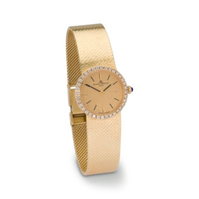 C. 1990 Vintage Baume & Mercier Women's .75 ct. t.w. Diamond Watch In 18kt Yellow Gold. 6.75" &mdash; Alt Image 1