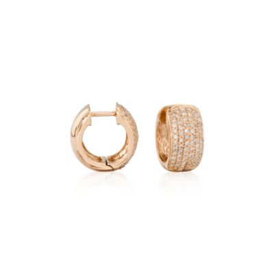 .75 ct. t.w. Diamond Hoop Earrings In 14kt Rose Gold &mdash; Alt Image 1
