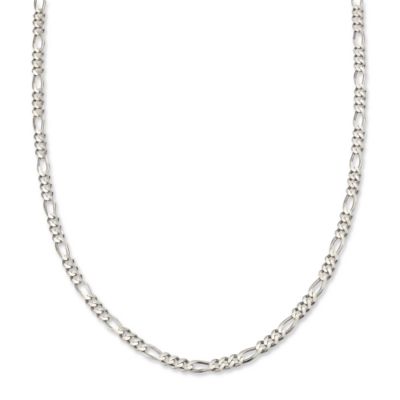 14kt White Gold Classic Figaro Chain. 20" &mdash; Alt Image 1
