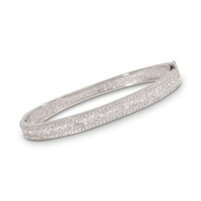 5.90 ct. t.w. CZ Bangle Bracelet In Sterling Silver &mdash; Alt Image 1