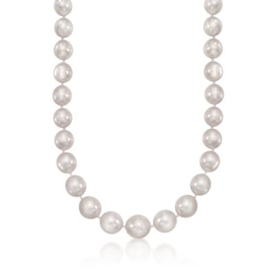 South Sea Cultured Pearl Strand Necklace With Diamond Accent In White Gold &mdash; Alt Image 1