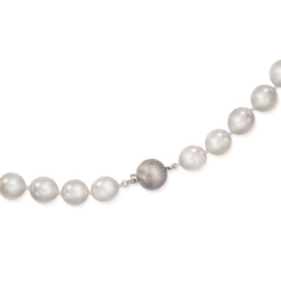South Sea Cultured Pearl Strand Necklace With Diamond Accent In White Gold &mdash; Alt Image 2