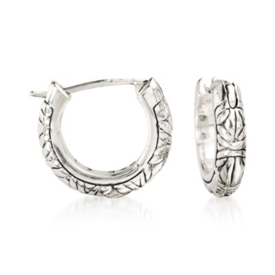 18kt Yellow Gold and Sterling Silver Heart Earrings &mdash; Alt Image 3