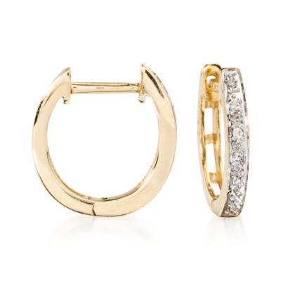 .10 ct. t.w. Diamond Hoop Earrings In 14kt Yellow Gold &mdash; Alt Image 1