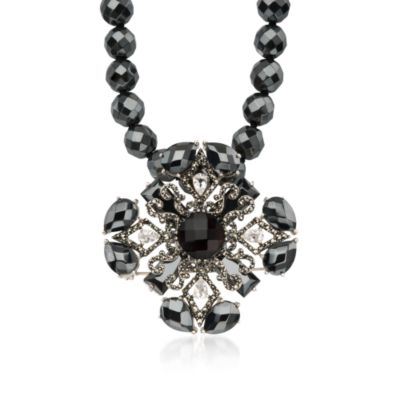 Victorian-Style Multi-Gem Necklace In Sterlings Silver &mdash; Alt Image 1