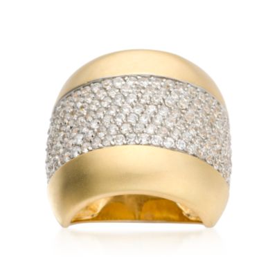 Wide 2.35 ct. t.w. CZ Band In Vermeil &mdash; Alt Image 1