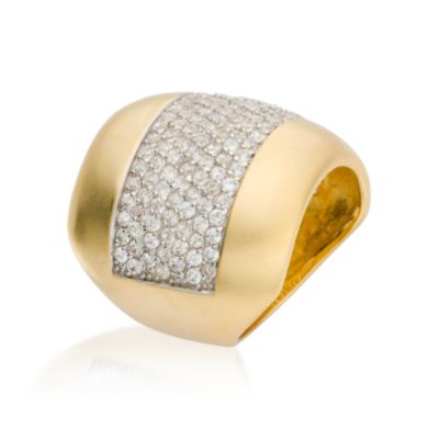 Wide 2.35 ct. t.w. CZ Band In Vermeil &mdash; Alt Image 2