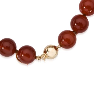 Carnelian Bead Necklace In 14kt Yellow Gold &mdash; Alt Image 2