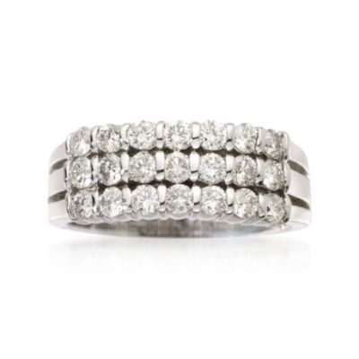 1.00 ct. t.w. Diamond Wedding Band Ring In 14kt White Gold &mdash; Alt Image 1
