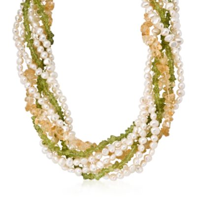 Mixed Gem Torsade With Sterling Silver Clasp &mdash; Alt Image 1