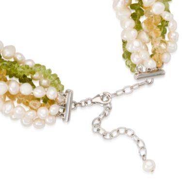 Mixed Gem Torsade With Sterling Silver Clasp &mdash; Alt Image 2