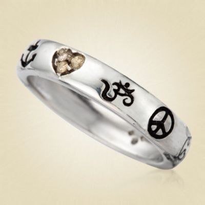 Christie Brinkley Set of Five Stackable Band Rings With Rubies and Diamonds In Sterling Silver &mdash; Alt Image 3
