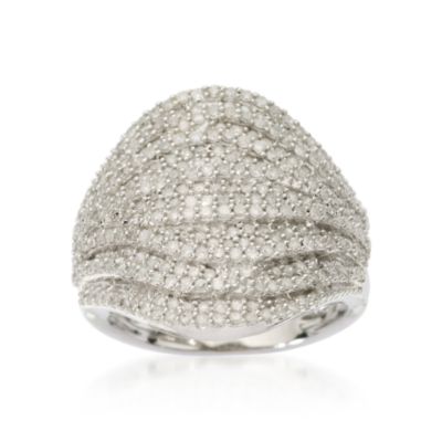 1.00 ct. t.w. Diamond Wave Ring In 14kt White Gold &mdash; Alt Image 1