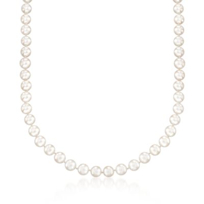6.5-7mm Classic Akoya Pearl Necklace With 18kt White Gold Clasp &mdash; Alt Image 1