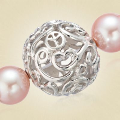 Christie Brinkley 8.5-9.5mm Pink Cultured Pearl and Sterling Signature Bead Necklace &mdash; Alt Image 2