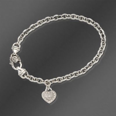 Scott Kay .23 ct. t.w. Diamond Charm Bracelet In Sterling Silver. 7.5" &mdash; Alt Image 1