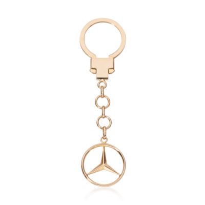 C. 1990 Vintage 14kt Yellow Gold Mercedes Benz Key Ring &mdash; Alt Image 1