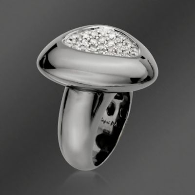 Roberto Coin .50 ct. t.w. "Capri Plus" Diamond Ring With Ruby In Sterling Silver. Size 6.5 &mdash; Alt Image 2
