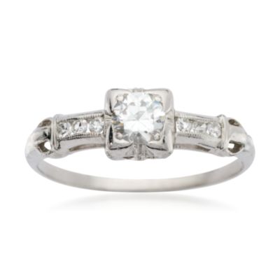 C. 1950 Vintage .45 ct. t.w. Diamond Engagement Ring In Platinum. Size 6.5 &mdash; Alt Image 1