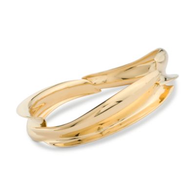 C. 1990 Vintage Tiffany & Co. 18kt Yellow Gold Frank Gehry Fish Ring Design Bangle Bracelet. 7.75" &mdash; Alt Image 1
