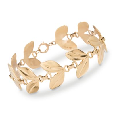 C. 1940 Vintage Tiffany & Co. Leaves Bracelet In 14kt Yellow Gold. 7.75" &mdash; Alt Image 1