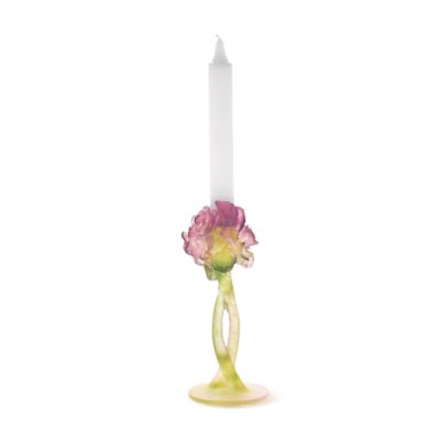 Daum Crystal Rose Candlestick &mdash; Alt Image 1
