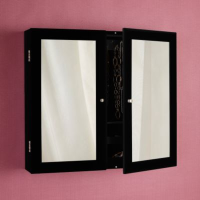 Safekeeper Wall Mount 2 Door Mirror Jewelry Cabinet &mdash; Alt Image 1