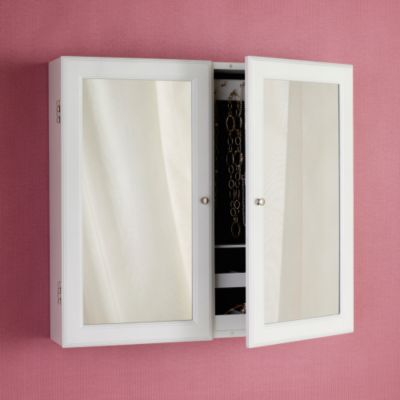 Safekeeper Wall Mount 2 Door Mirror Jewelry Cabinet &mdash; Alt Image 4