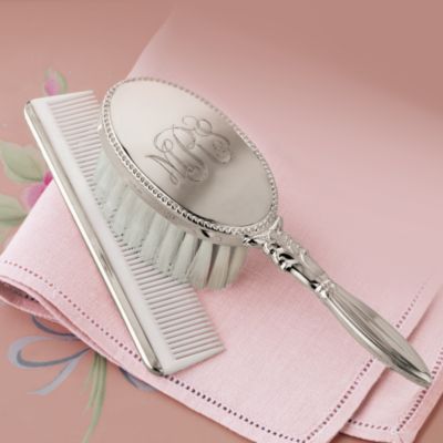Girl's Sterling Silver Brush and Comb Set &mdash; Alt Image 1