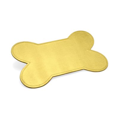 Faux Textured Leather  Bone Placemat In Metallic Gold  &mdash; Alt Image 1