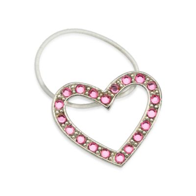 Crystal Heart on Elastic Dog Hair Accessory &mdash; Alt Image 1