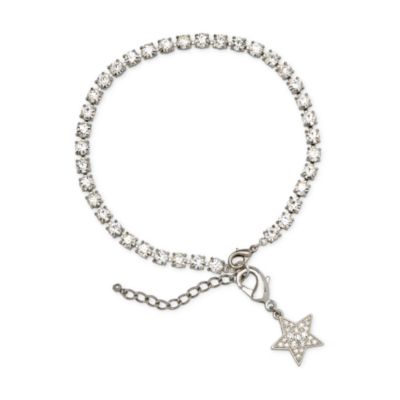 Medium Crystal Dog Necklace In Base Metal. 12.5" &mdash; Alt Image 3