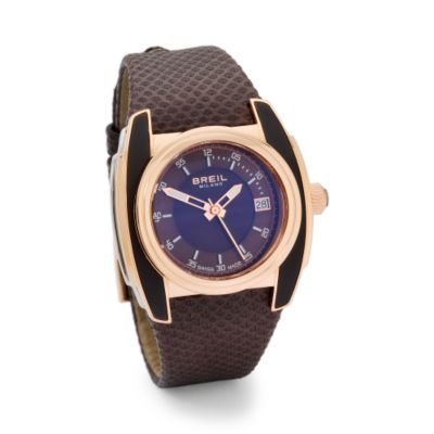 Breil Women's "Mediterraneo" Date Display Brown Dial Watch In Rose Gold Plate    &mdash; Alt Image 1