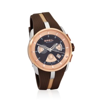 Breil Men's "Milano" Chronograph Watch With Rubber Strap In Stainless Steel &mdash; Alt Image 1