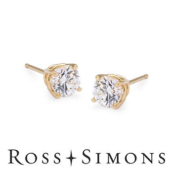 1.25 ct. t.w. Round Diamond Stud Earrings In 14kt Yellow Gold