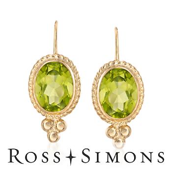 2.70 ct. t.w. Peridot and 14kt Yellow Gold Drop Earrings peridot drop earrings